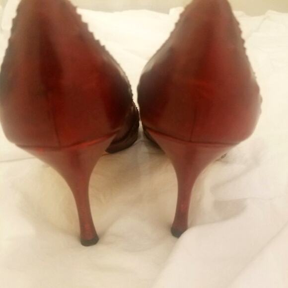 MAX STUDIO Burgundy Pump Heels Size 9.5 - Picture 9 of 10